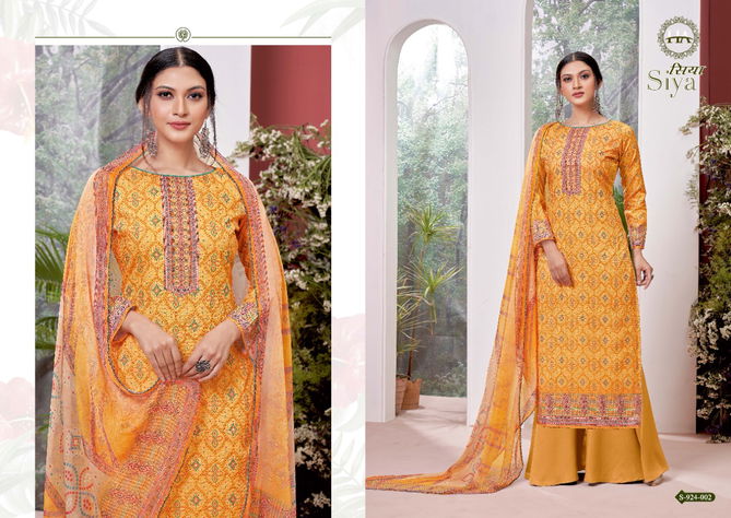 Harshit Siya New Exclusive Wear Heavy Cotton Embroidery Dress Material Collection